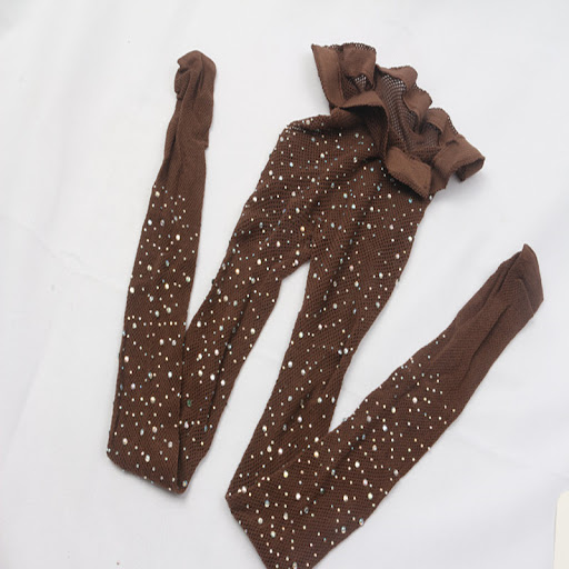 Title 1, Black Rhinestone Stockings, thin Fish Mouth Pan...