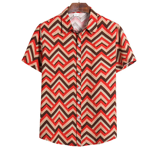 Title 6, Mens Short Sleeve Shirt Trendy Fashion Print L...