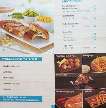 Domino's Pizza menu 