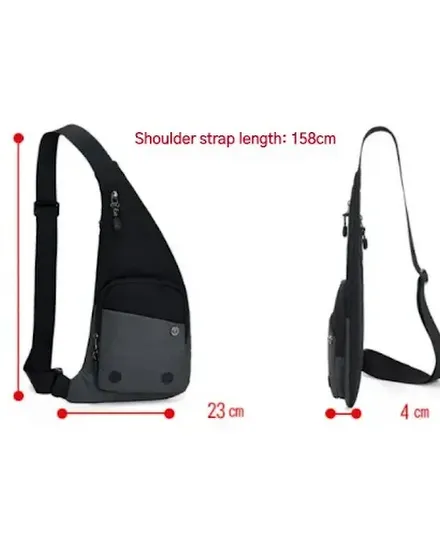 Men‘s New Trendy Casual Shoulder Bag Leisure Travel Sport... - 1