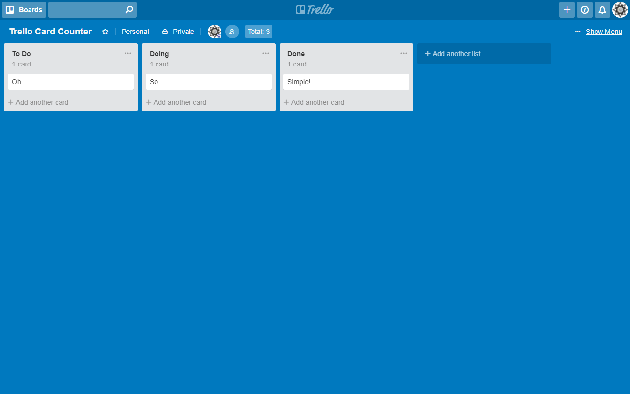 Trello Card Counter Preview image 1