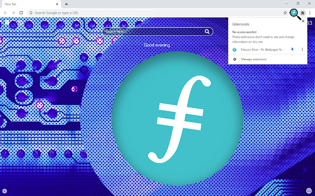 Filecoin Price - FIL Wallpaper New Tab