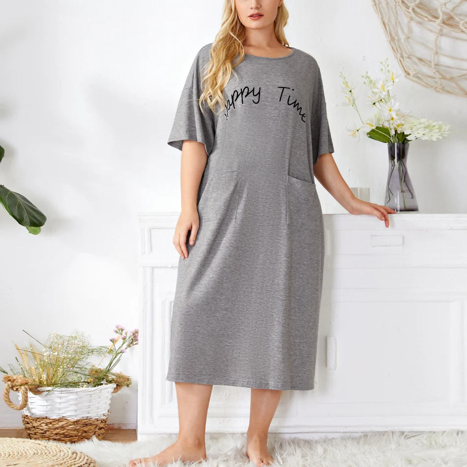 Printed Homewear Loose Casual Nightdress
