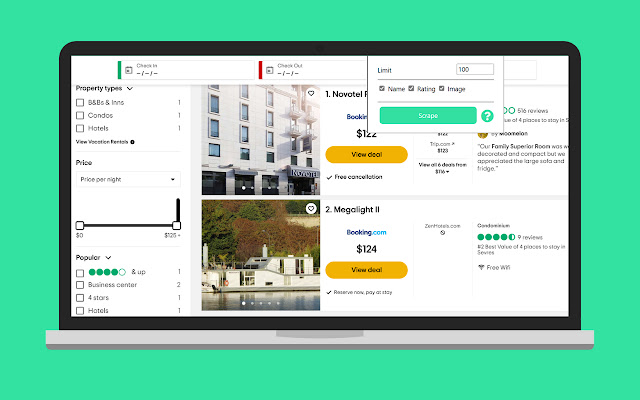 Tripadvisor Scraper chrome extension