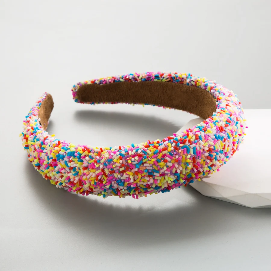 Bandeau Sponge Fashion à large bord pour filles, polyvalent et assorti à tout, idéal pour des coiffures élégantes et tendance.
