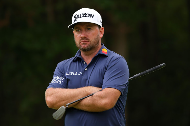 Graeme McDowell of Niblicks GC looks on from the second green during day one of the LIV Golf Invitational - London at The Centurion Club on June 9, 2022 in St Albans