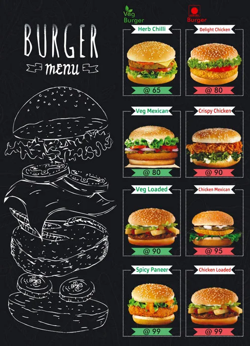 Zust Born Fast Food menu 