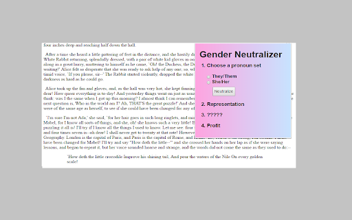 Gender Neutralizer