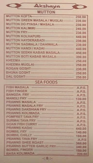 Akshaya Bar & Restaurant menu 4