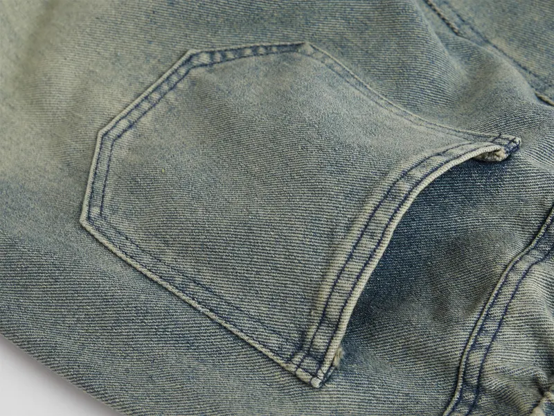 Title 7, Jeans dritti in denim per uomo e donna Pantalon...