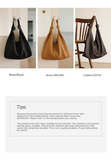 Title 6, Womens Leather Handbag All-matching Underarm B...