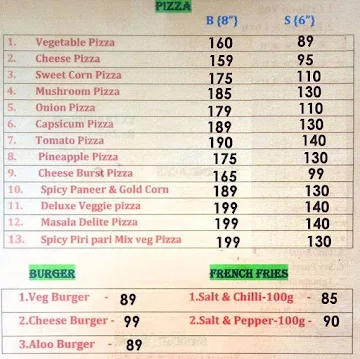 Domenor Pizza menu 