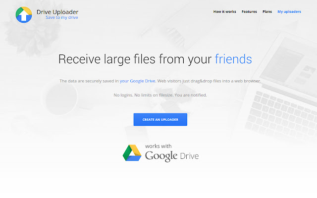 Drive Uploader chrome extension