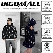 Áo Hoodie Họa Tiết Thỏ Play In Kín Chất Nỉ Cotton Dày Dặn Bigomall