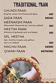 Kings Paan menu 3