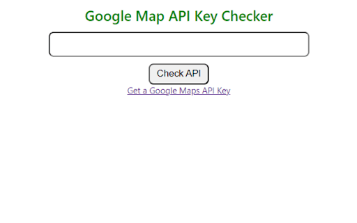 Google Maps Api Checker