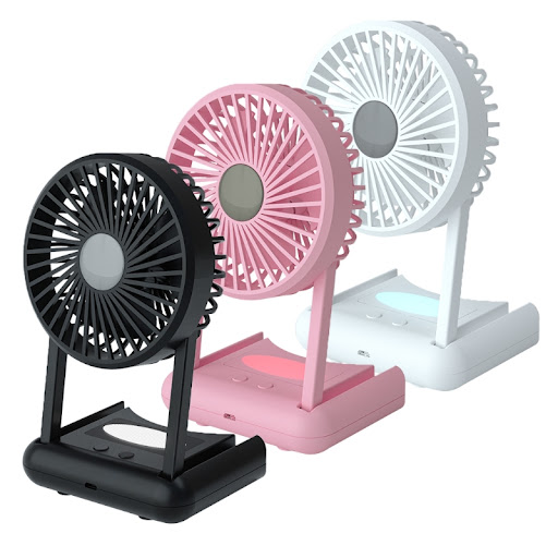 Title 7, 23 Hours Mini Silent Handheld Fan LED Night Lig...