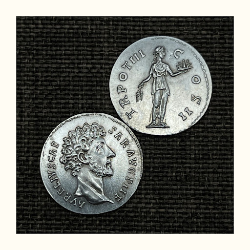 Title 1, Sterling Silver Antique Coin Necklace Jewelry C...