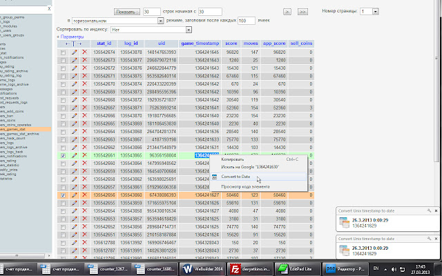 Convert Unix timestamp to date chrome extension