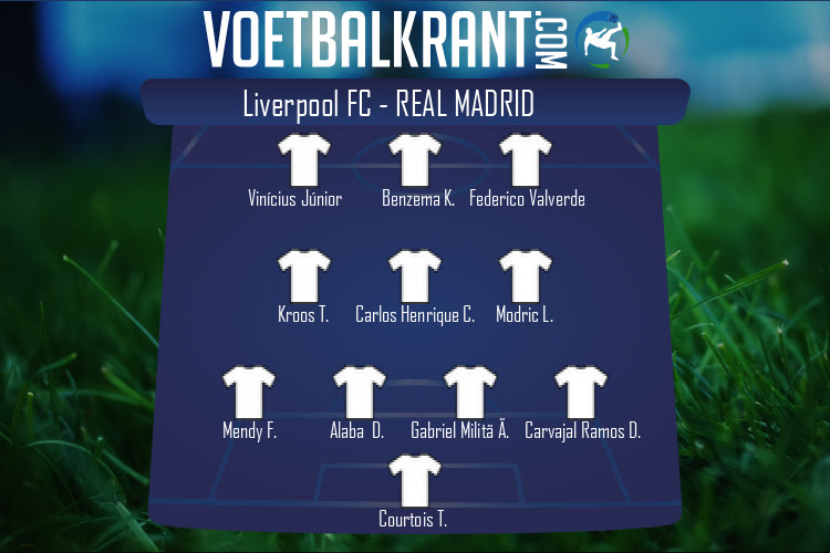 Opstelling Real Madrid | Liverpool FC - Real Madrid (28/05/2022)