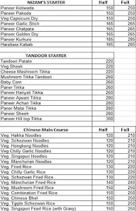 Nizam's The Royal Kitchen menu 2