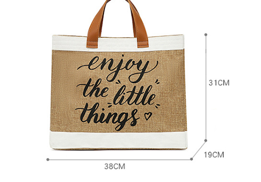 Title 2, Splicing Travel Straw Weaving Bag, large capaci...