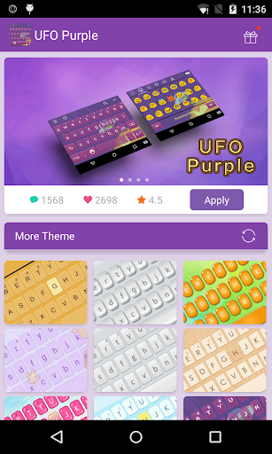 Emoji Keyboard-UFO Purple