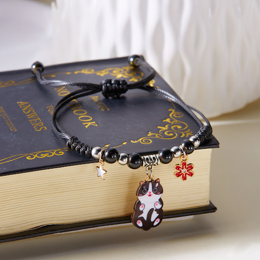 Title 7, Cat Bracelet Womens Cute Fashion Pendant Woven...