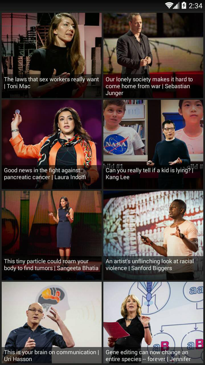TED talks Screen 1
