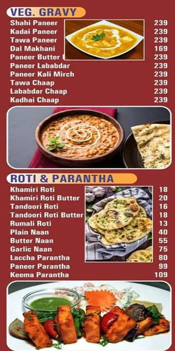 Purani Delhi 6 menu 