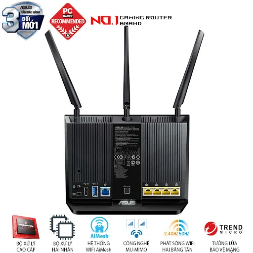 Router Wifi Mesh ASUS RT-AC68U