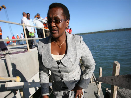 Maritime PS Nancy Karigithu during a past inspection tour at Mombasa port. /FILE