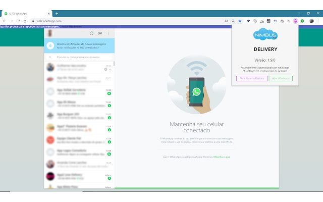 Nimbus Delivery chrome extension