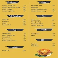 Zub-E-Darbar Restaurant menu 2