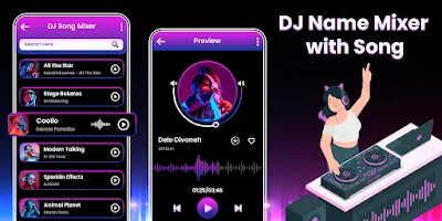 DJ Name Mixer With Music Player - Mix Name To Song APK สำหรับ Android -  ดาวน์โหลด