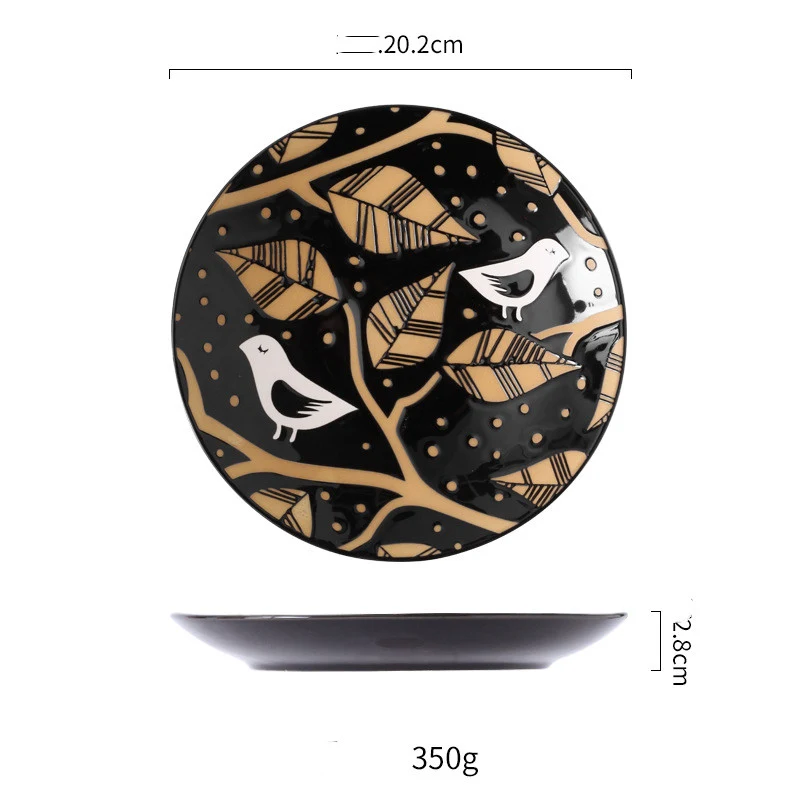 Title 11, 8-inch Japanse keramiek serviesgoed met embosse...