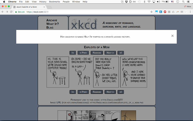 XKCD Binge chrome extension