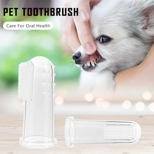 Super Soft Pet Finger Toothbrush Dog Brush Bad Breath Tartar Teeth Care Tool Dog Pet Cat Cleaning Brush Bad Breath Care 
