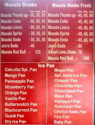 Calcutta Pan Shop menu 1