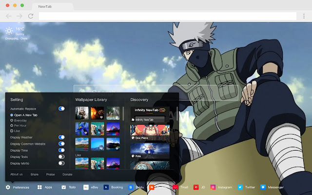 Naruto Uzumaki New Tab HD Anime Theme