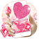 Nouveau thème de clavier Pink Heart Glitter icon