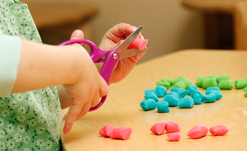 Playdough Scissor Skills