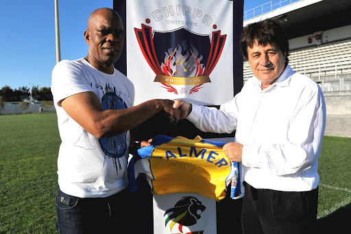 A file photo of former Chippa United coach Ian Palmer and Peter Koutroulis.