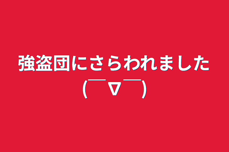 「強盗団にさらわれました(￣∇￣)」のメインビジュアル