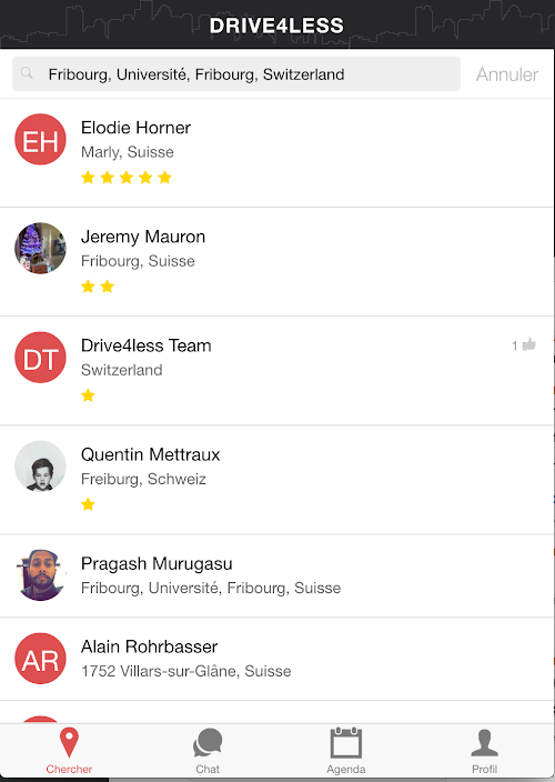 Android application Drive4Less screenshort