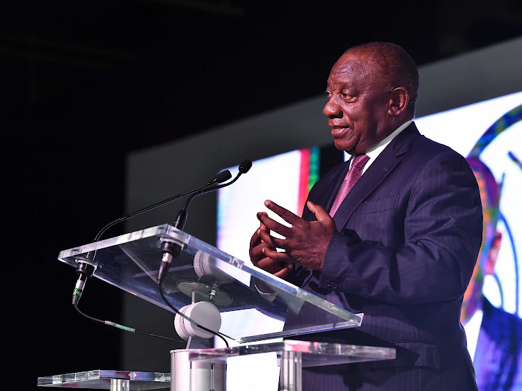 President Cyril Ramaphosa addresses the Black Business Council Gala Dinner at the Gallagher Convention Centre in Midrand.