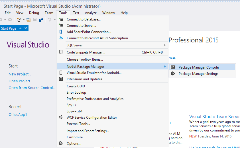 NuGet Package Manager