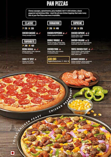 Pizza Hut menu 