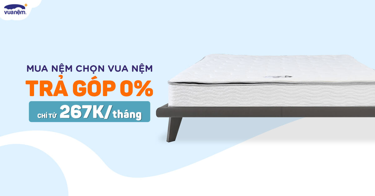 Nệm Amando Orlando được áp dụng chính sách trả góp lãi suất 0%