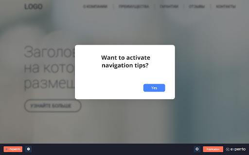 Experrto.io — interface navigator